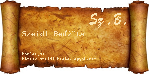 Szeidl Beáta névjegykártya
